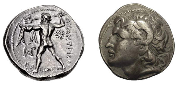 Alexander-the-Great-and-Poseidon-embossed-on-coins